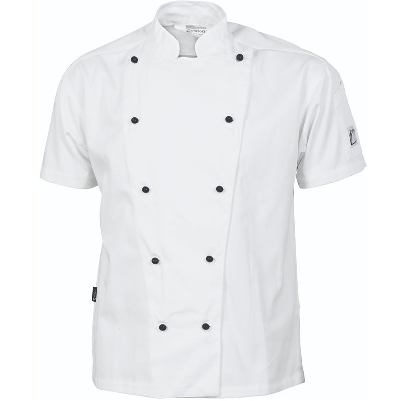 DNC Workwear Cool-Breeze Cotton Chef Jacket - Short Sleeve 1103