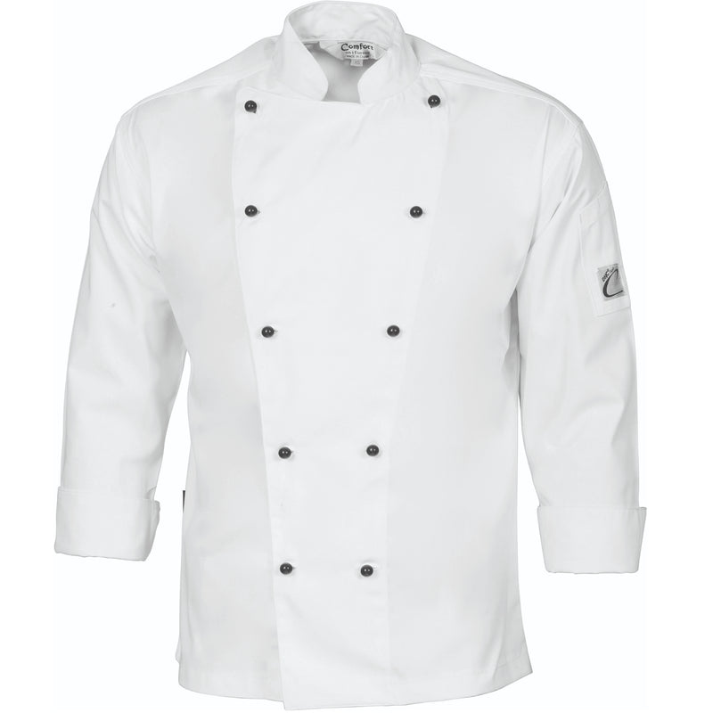 DNC Workwear Cool-Breeze Cotton Chef Jacket - Long Sleeve 1104