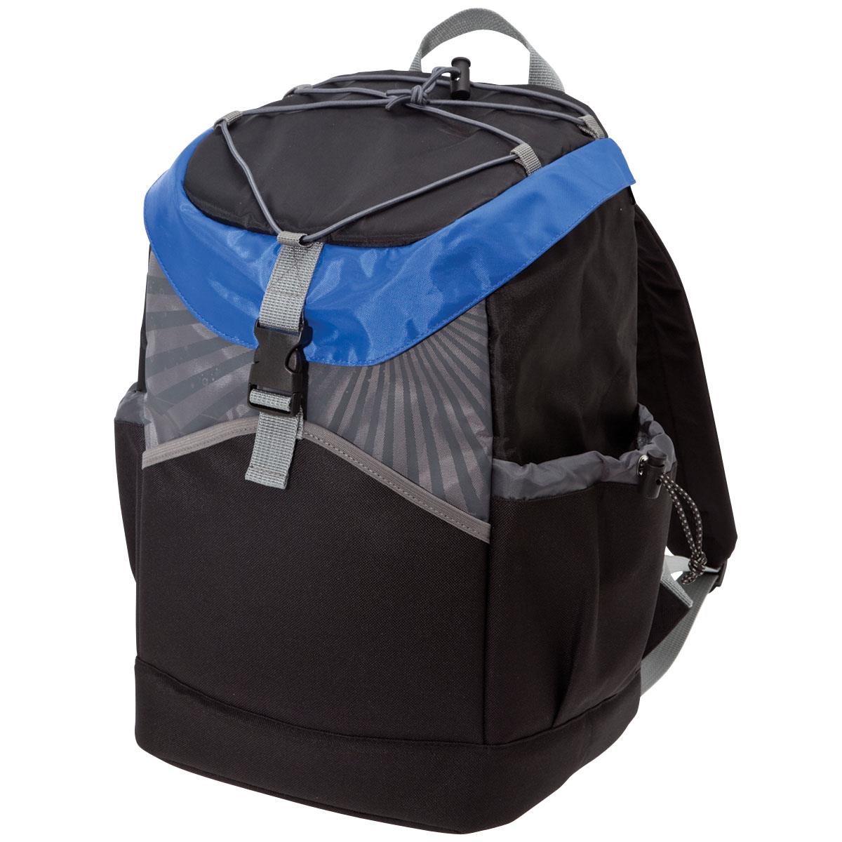Sunrise Backpack Cooler - Black / Royal / Grey / Black - Front