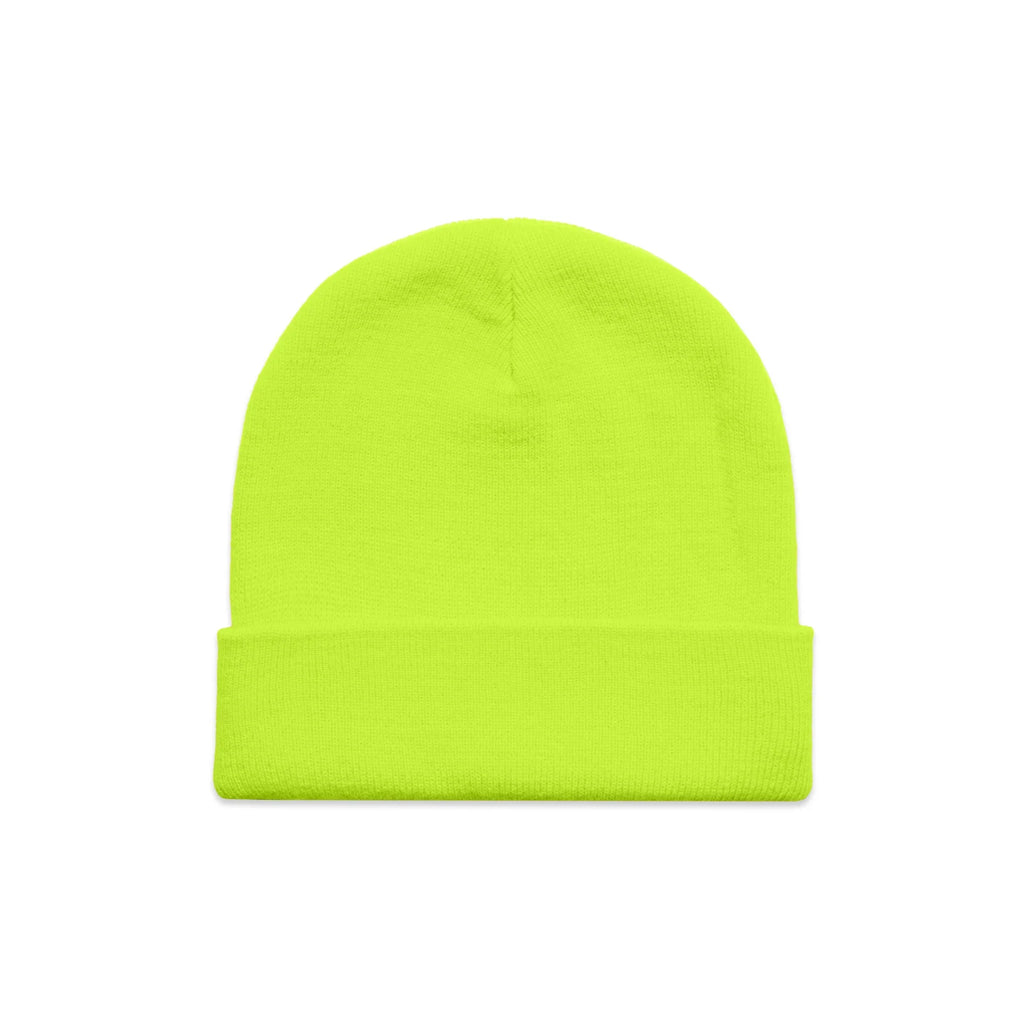 Cuff Safety Beanie 1107F - Safety Yellow - Front