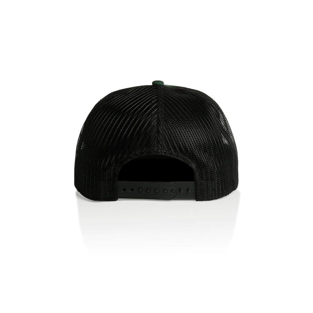 Stock Contrast Trucker 1110 - Forest Green/Black - Back