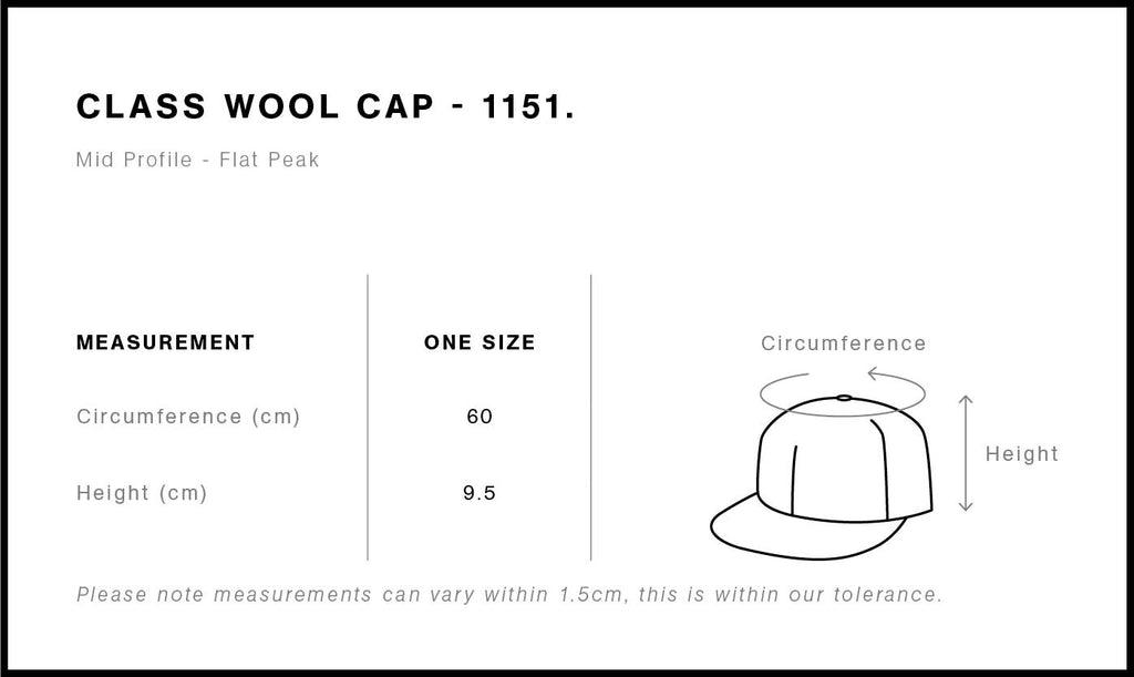 Class Wool Cap 1151 - Size guide