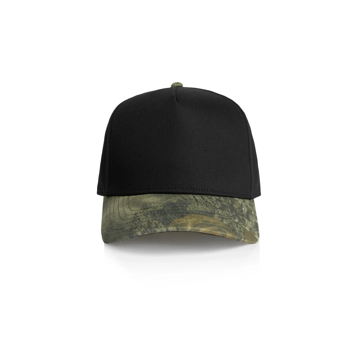 Frame Two-Tone Camo Cap 1165C - Black/Tree Camo - Front