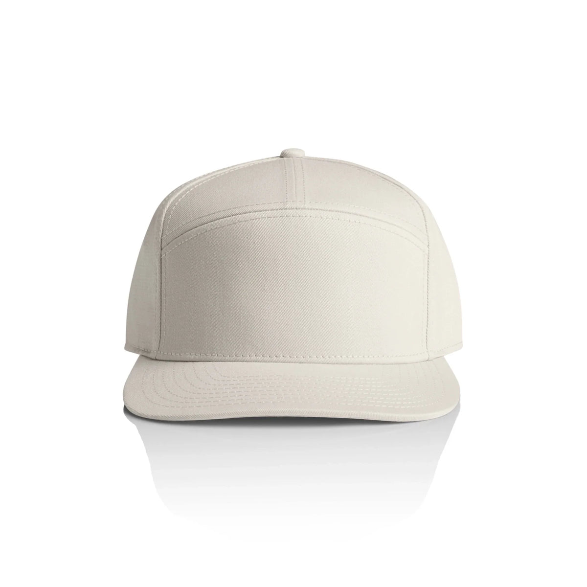 Stock 7-Panel Cap 1184 - Bone - Front