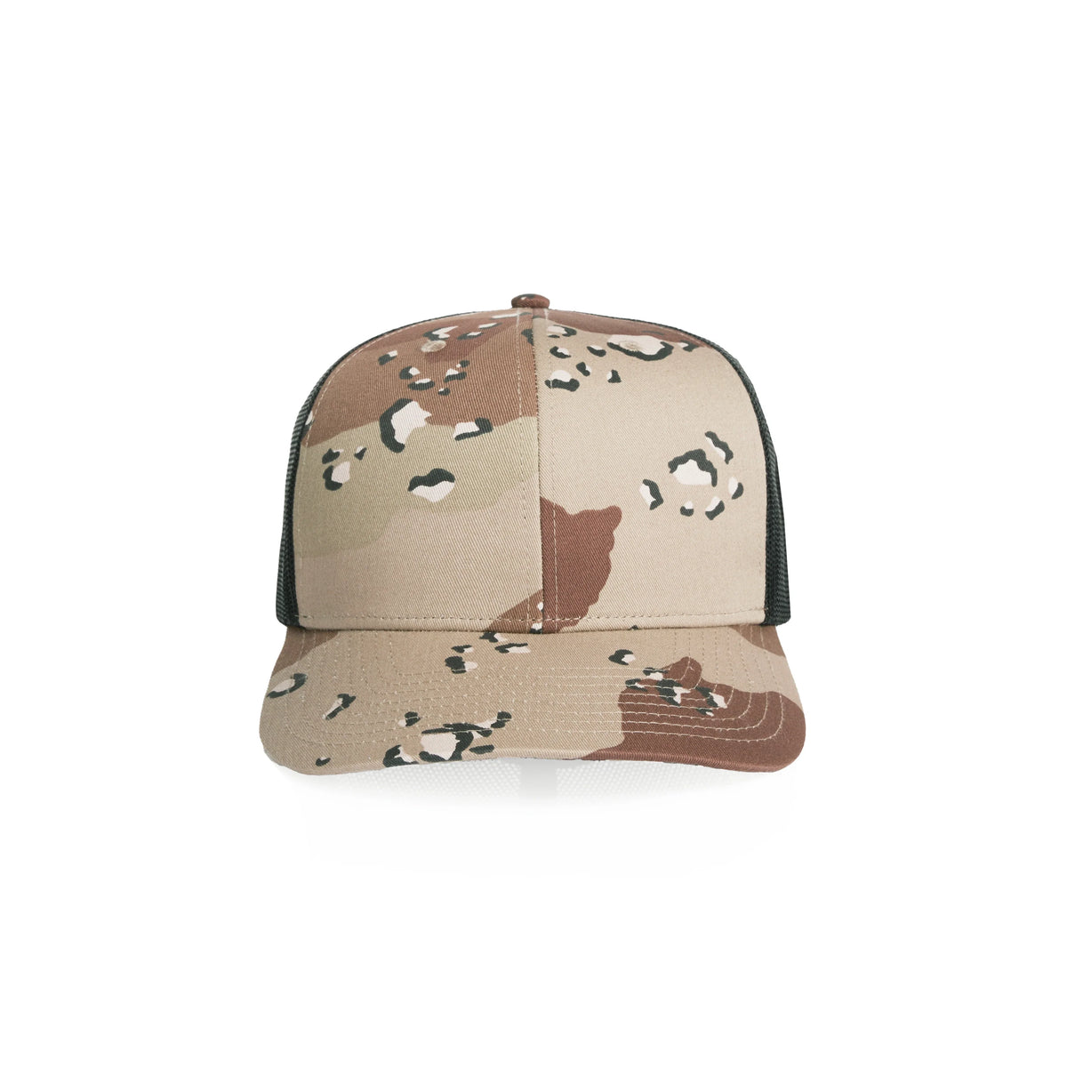 Mesh Contrast Camo Cap 1191C - Desert Camo/Black - Front