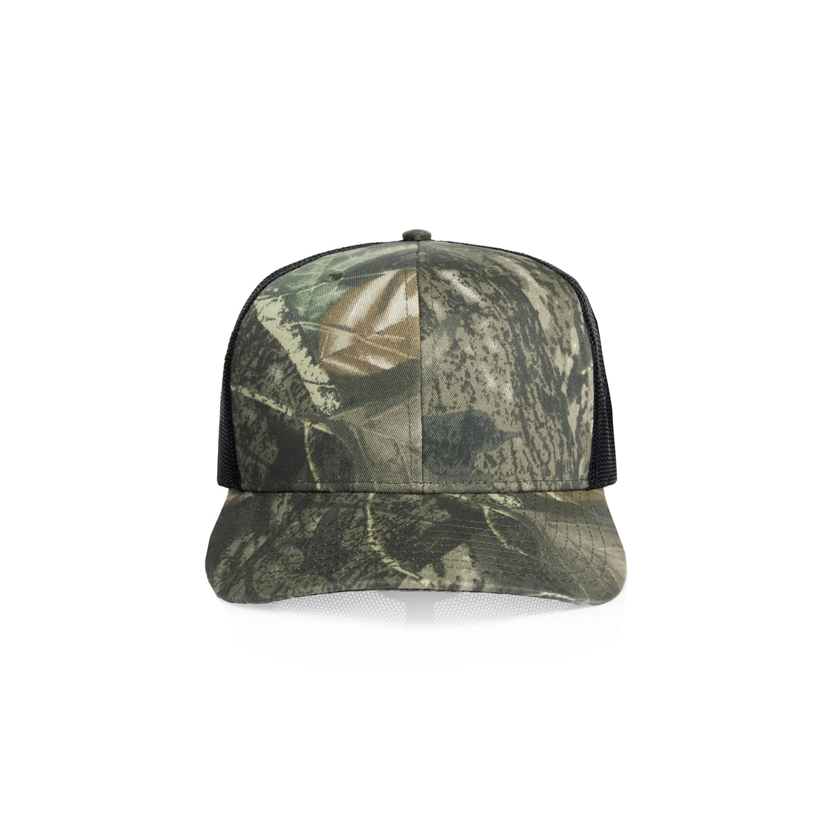 Mesh Contrast Camo Cap 1191C - Tree Camo/Black - Front