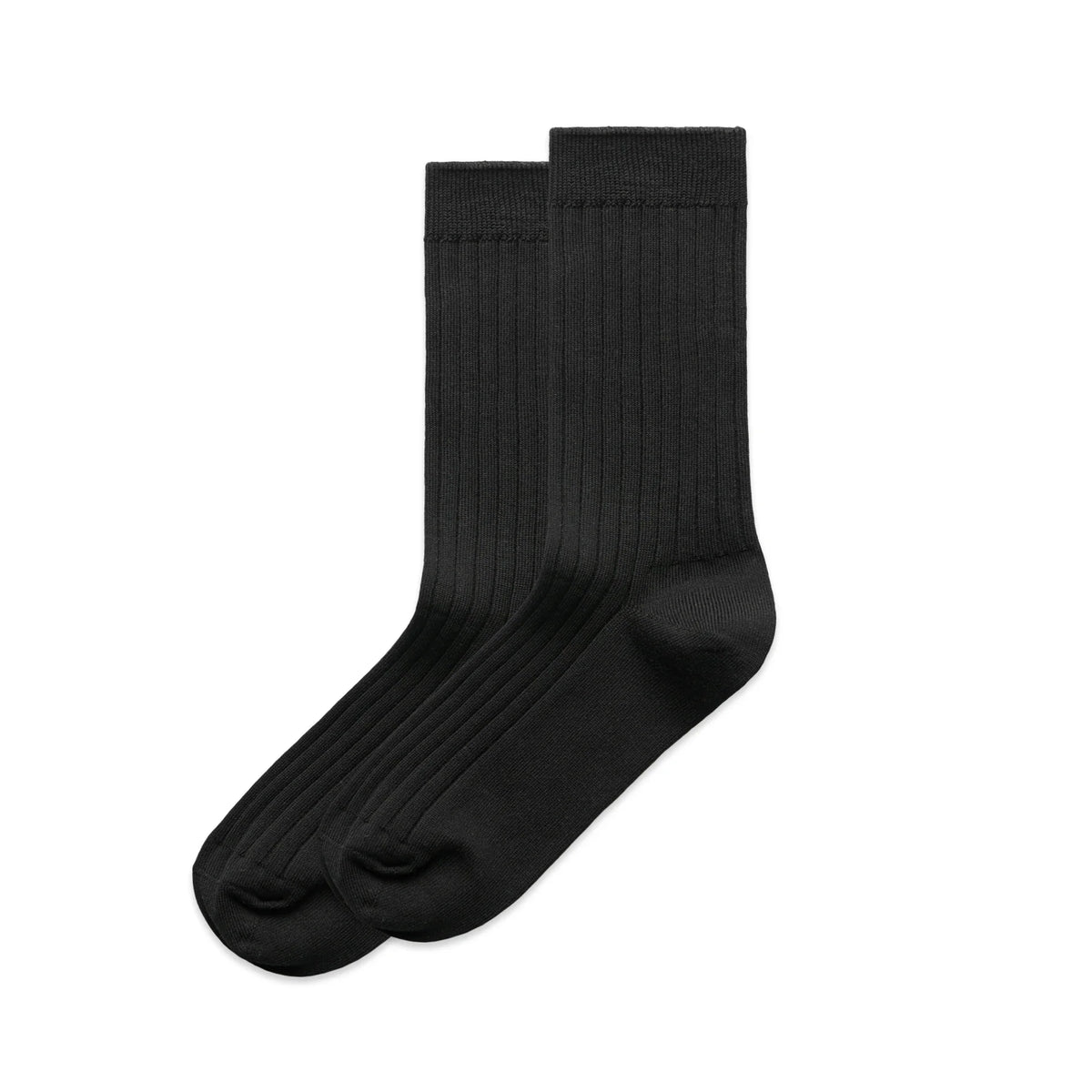 Wo's Rib Socks (2 Pairs) 1203 - Black - Front