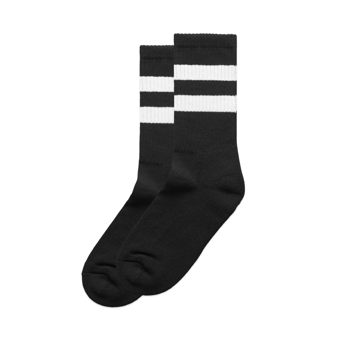 Relax Stripe Socks (2 Pairs) 1210 - Black/White - Front