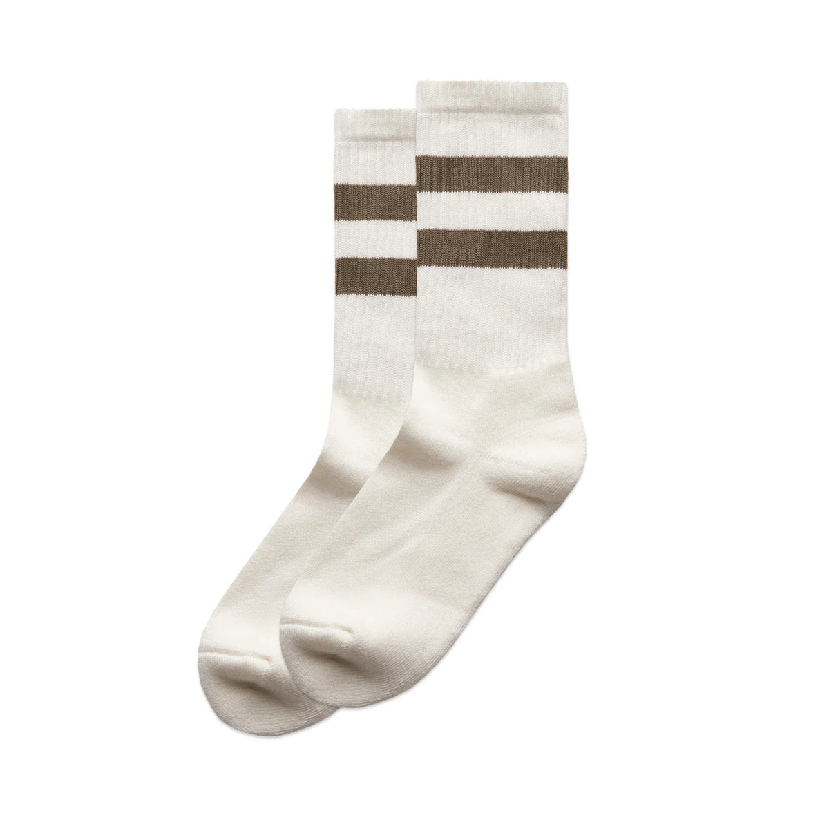 Relax Stripe Socks (2 Pairs) 1210 - Natural/Walnut - Front