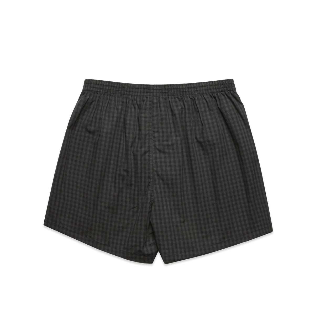 Boxer Check Shorts 1215 - Black/Coal - Back