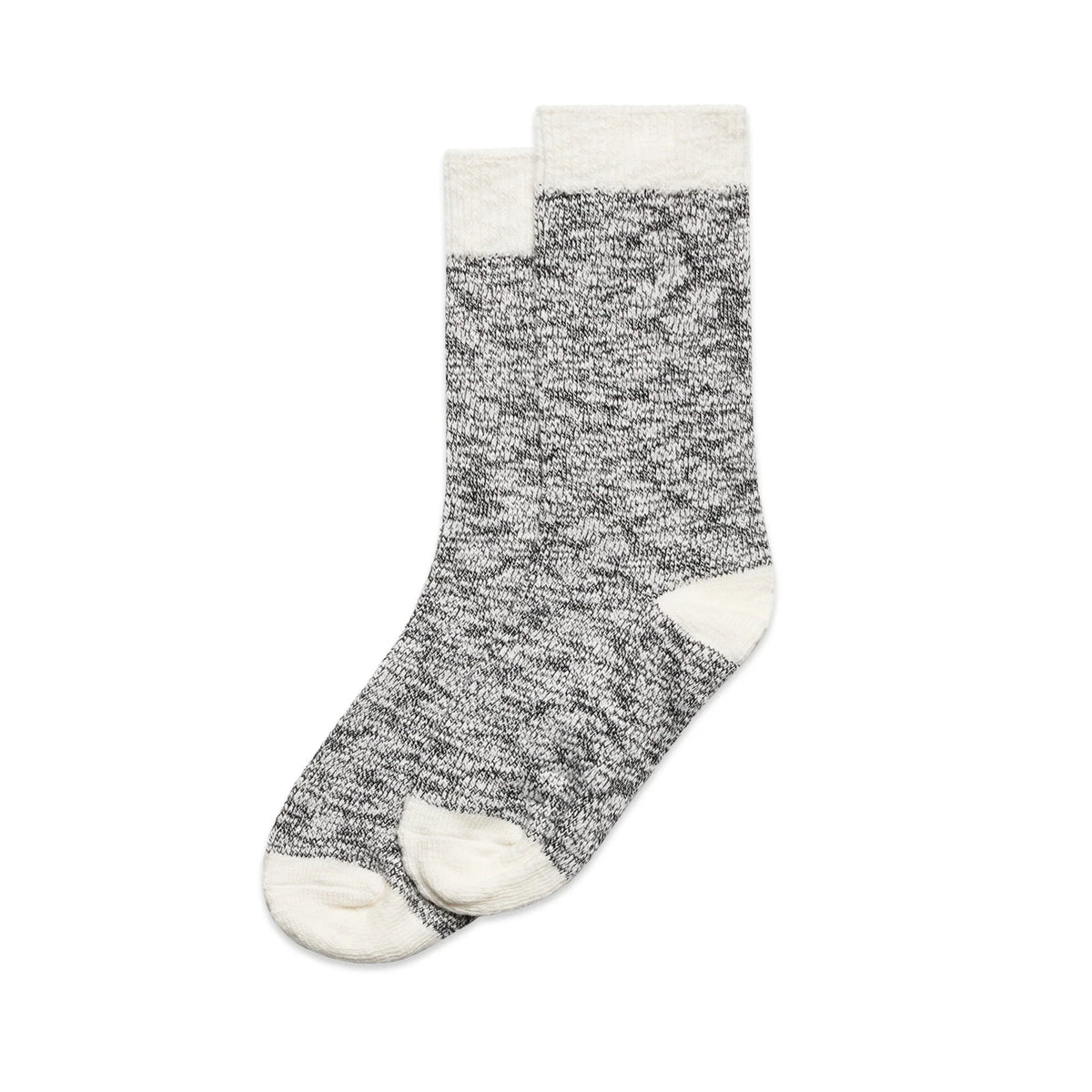 Slub Socks (2 Pairs) 1217 - Black/Natural - Front