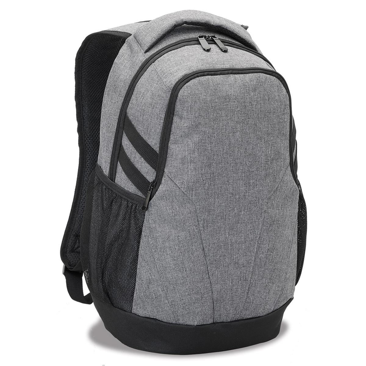 Enterprise Laptop Backpack - Grey Heather / Black - Front