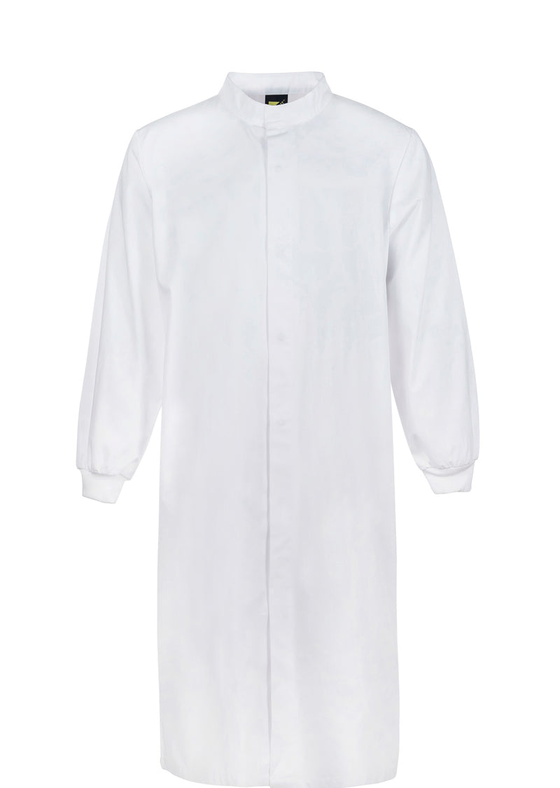 Food Industry Long Length Dustcoat With Mandarin Collar