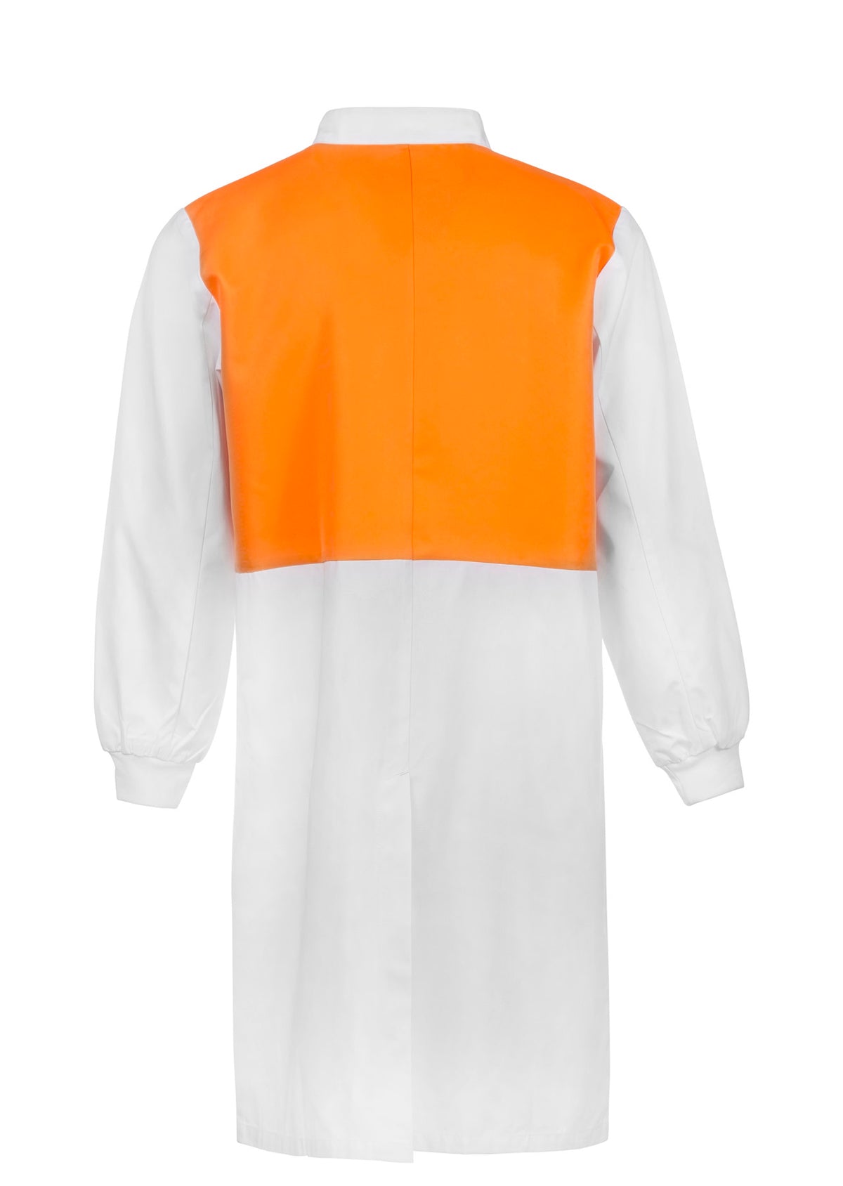 Hi Vis Long Sleeve Food Industry Long Length Dustcoat With Mandarin Collar - view
