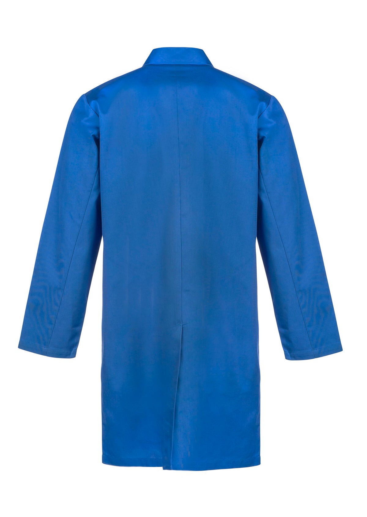 Long Sleeve Dustcoat With Patch Pockets - Mid Blue - View