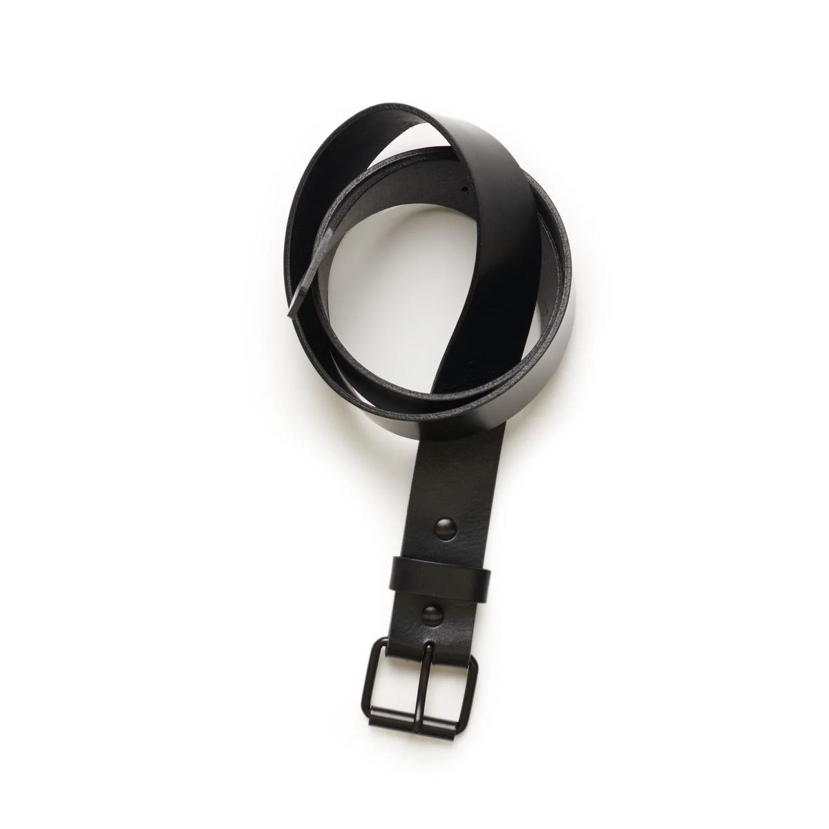 Leather Belt 1404 - Black - Front