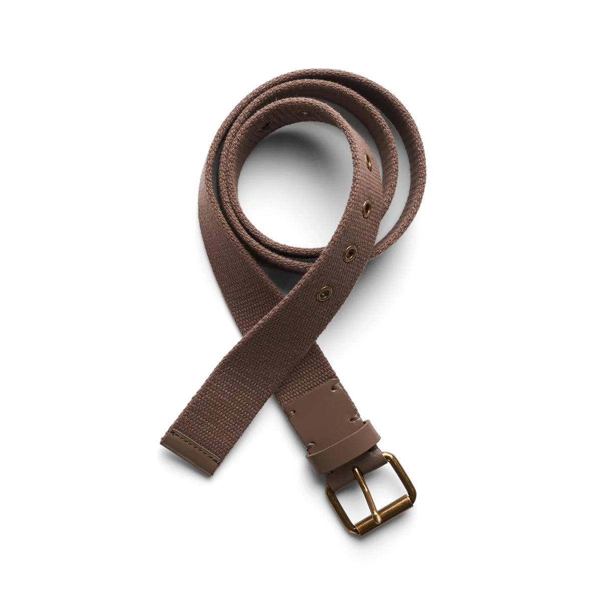 Cotton Webbing Belt 1406 - Walnut - Front