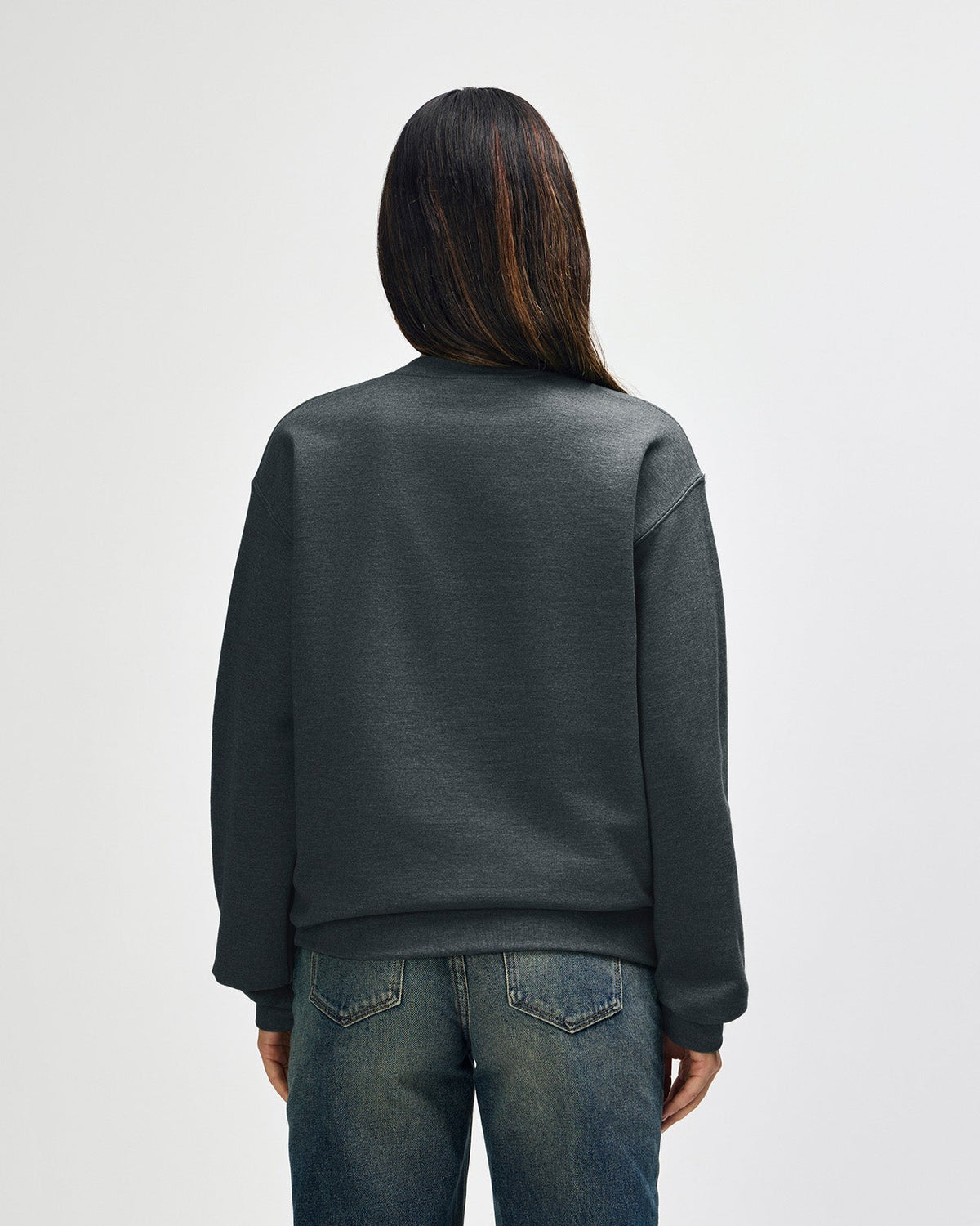 Gildan Heavy Blend 18000 Crewneck - Dark Heather - Back
