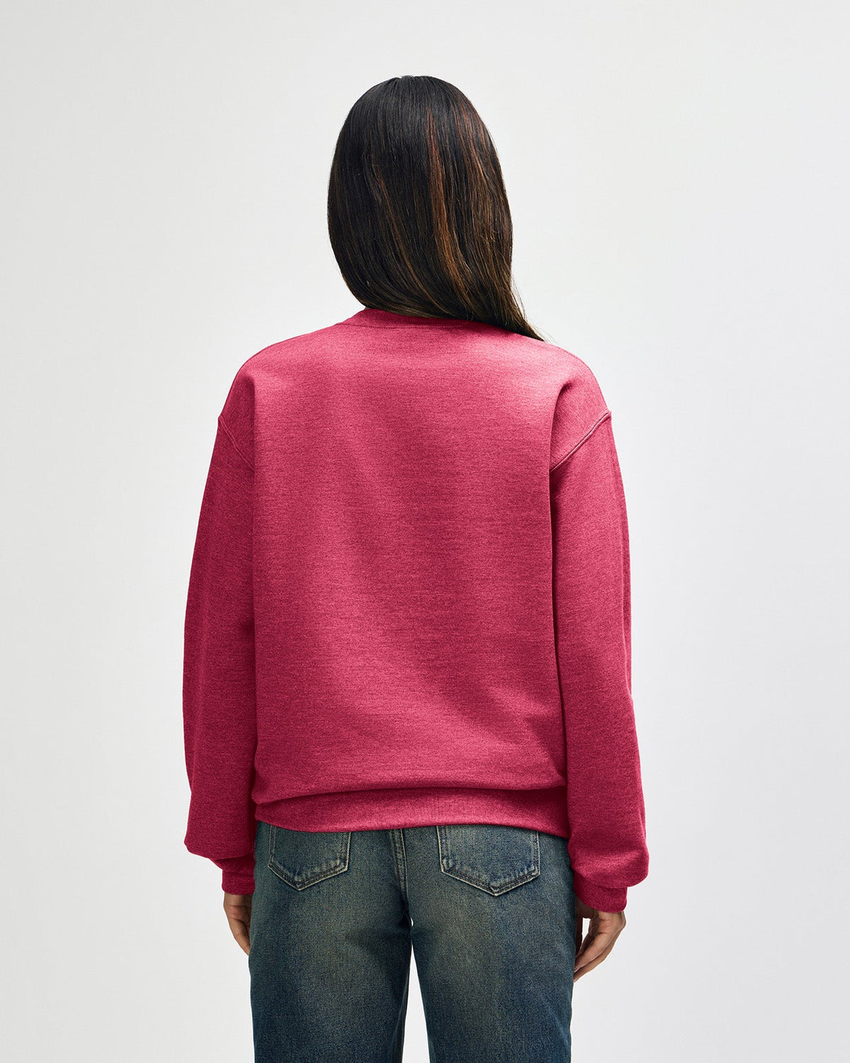 Gildan Heavy Blend 18000 Crewneck - Heather Scarlet Red - Back