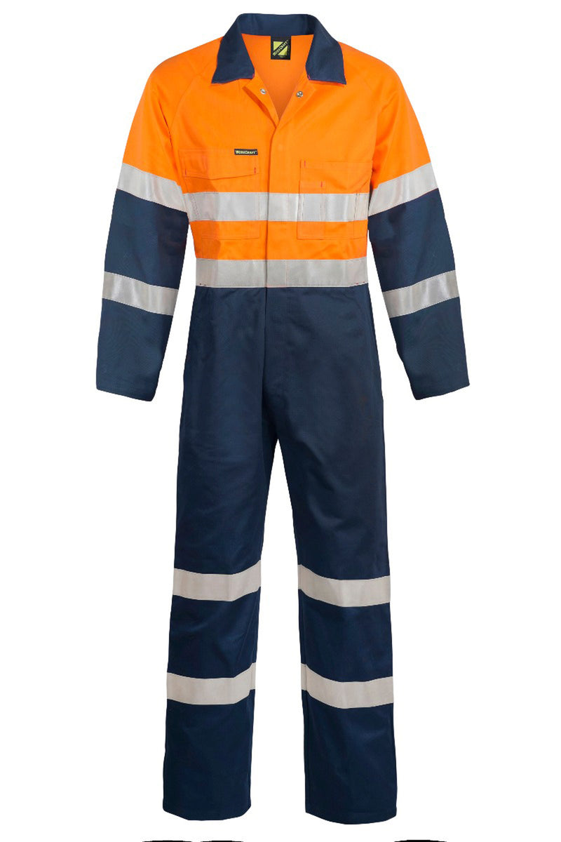Hi Vis Cotton Drill Reflective Industrial Laundry Coveralls