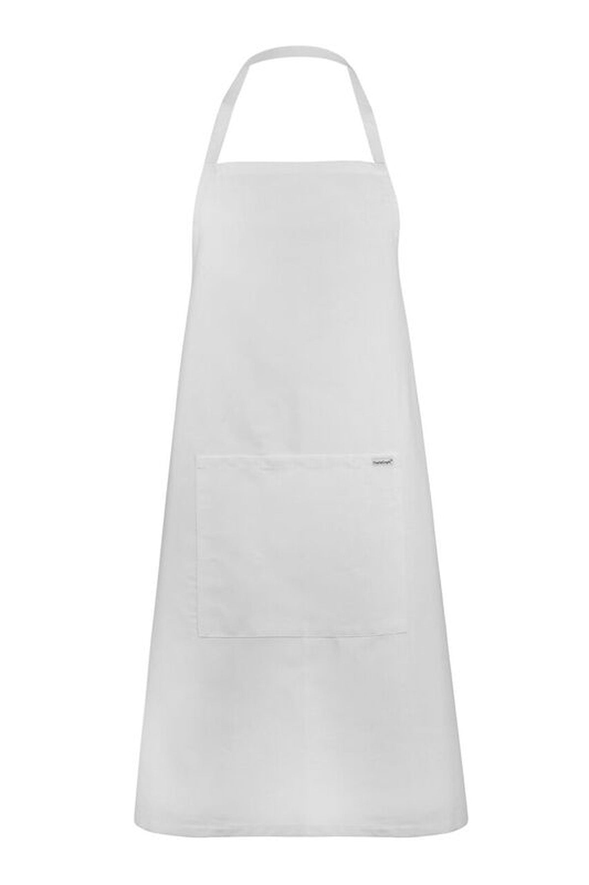 Full Bib Apron with Pocket - White