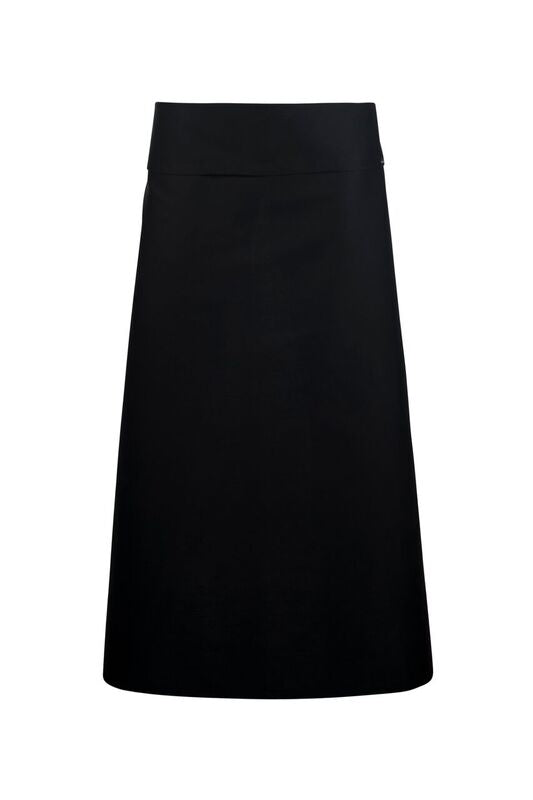 Continental Apron with Fold Over - Black