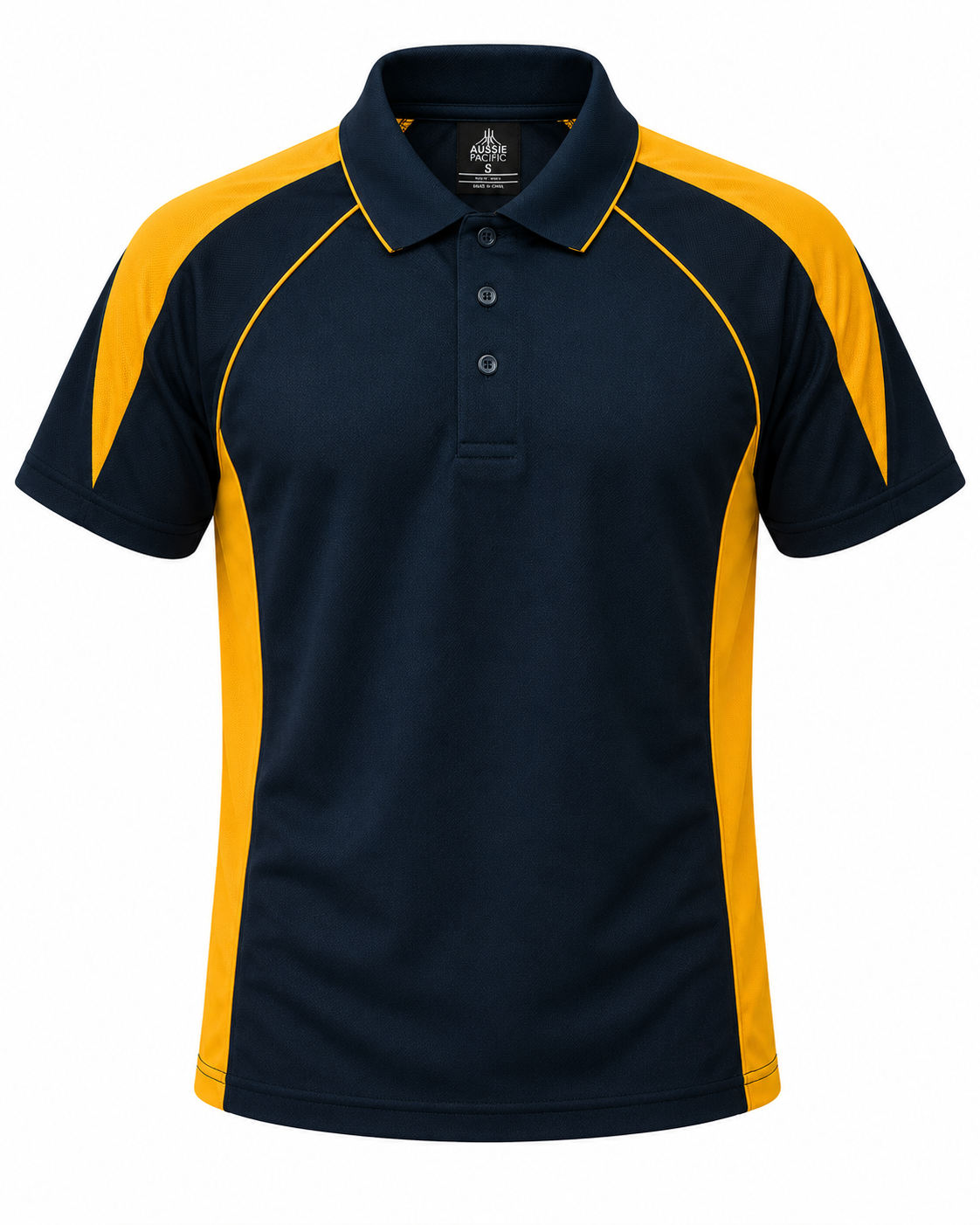 Aussie Pacific Premier Men's Polo 1301 - Navy/Gold