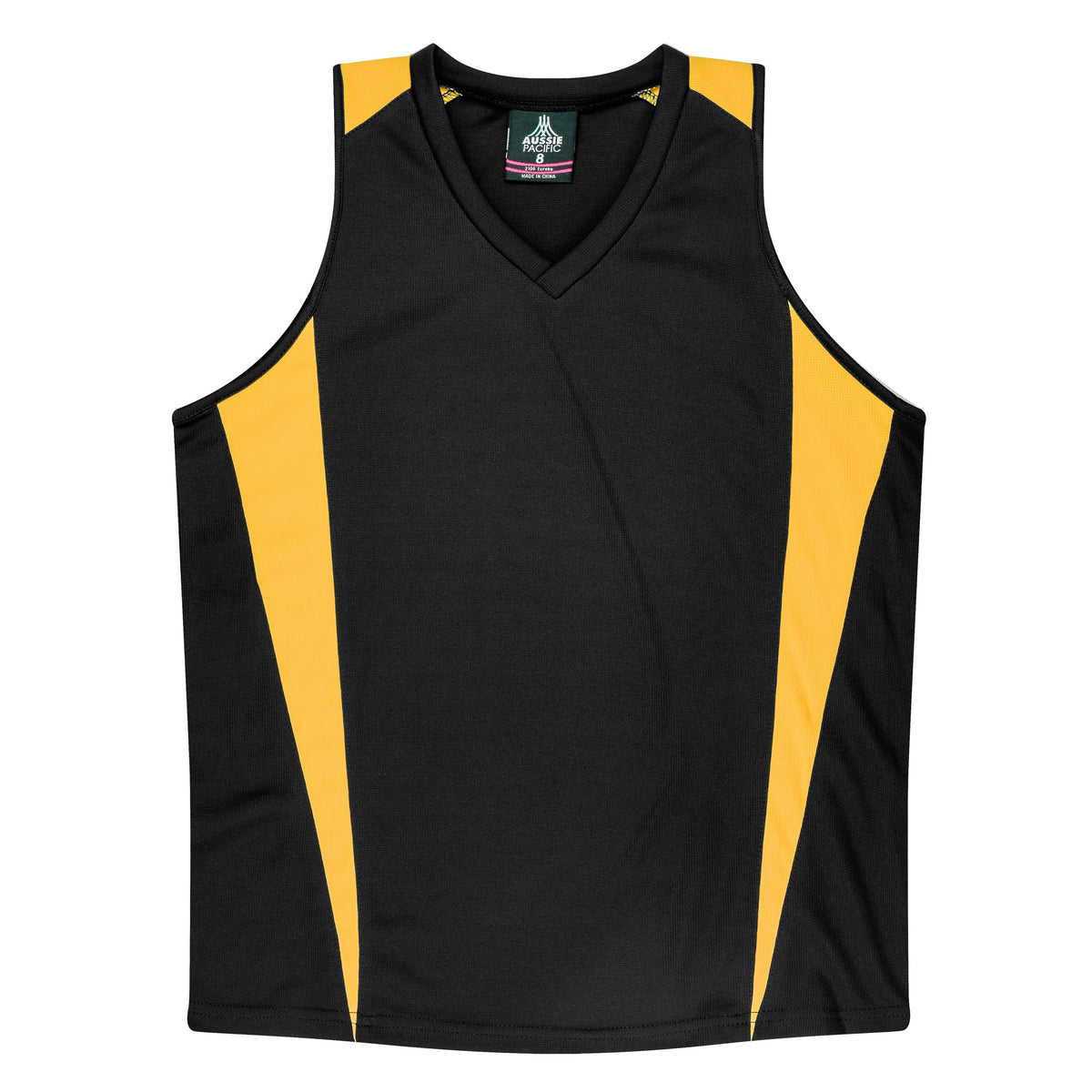 Aussie Pacific Eureka Ladies Singlet 2104 - Black/Gold