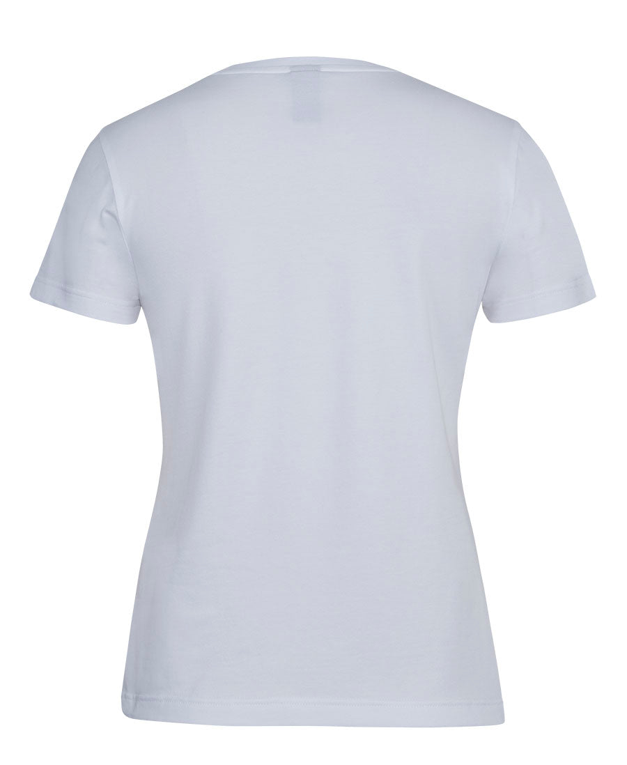 C of C Ladies Cotton S/S Stretch Tee - White - Back