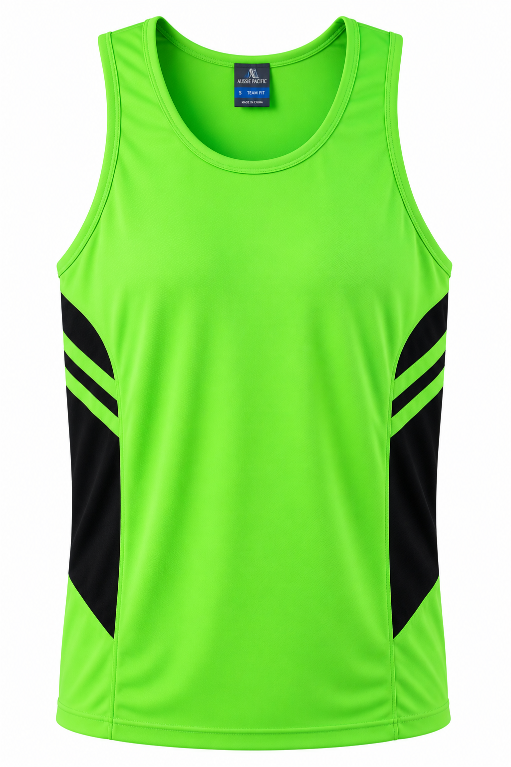 Aussie Pacific Tasman Men's Singlet 1111 - Neon Green/Black