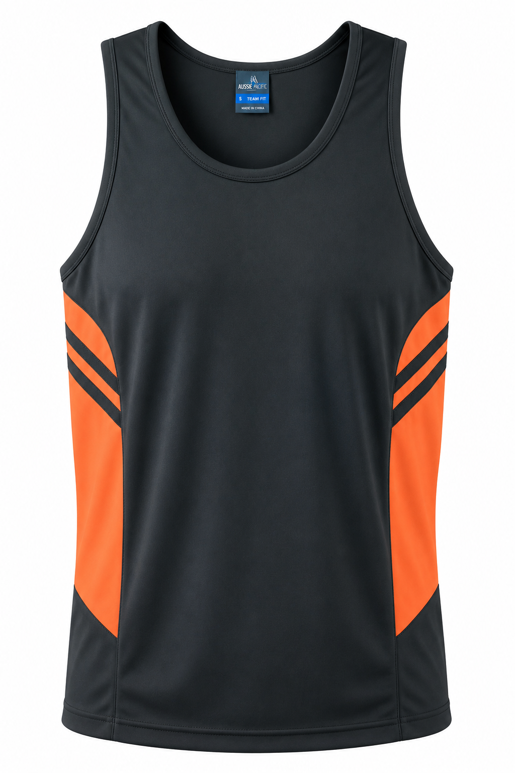 Aussie Pacific Tasman Men's Singlet 1111 - Slate/Neon Orange