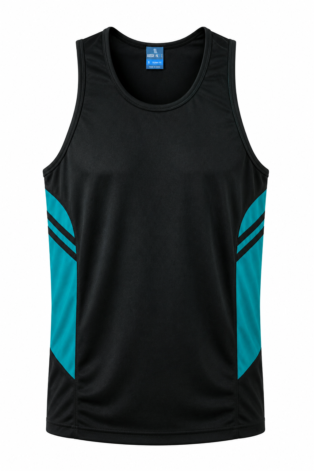 Aussie Pacific Tasman Men's Singlet 1111 - Black/Teal