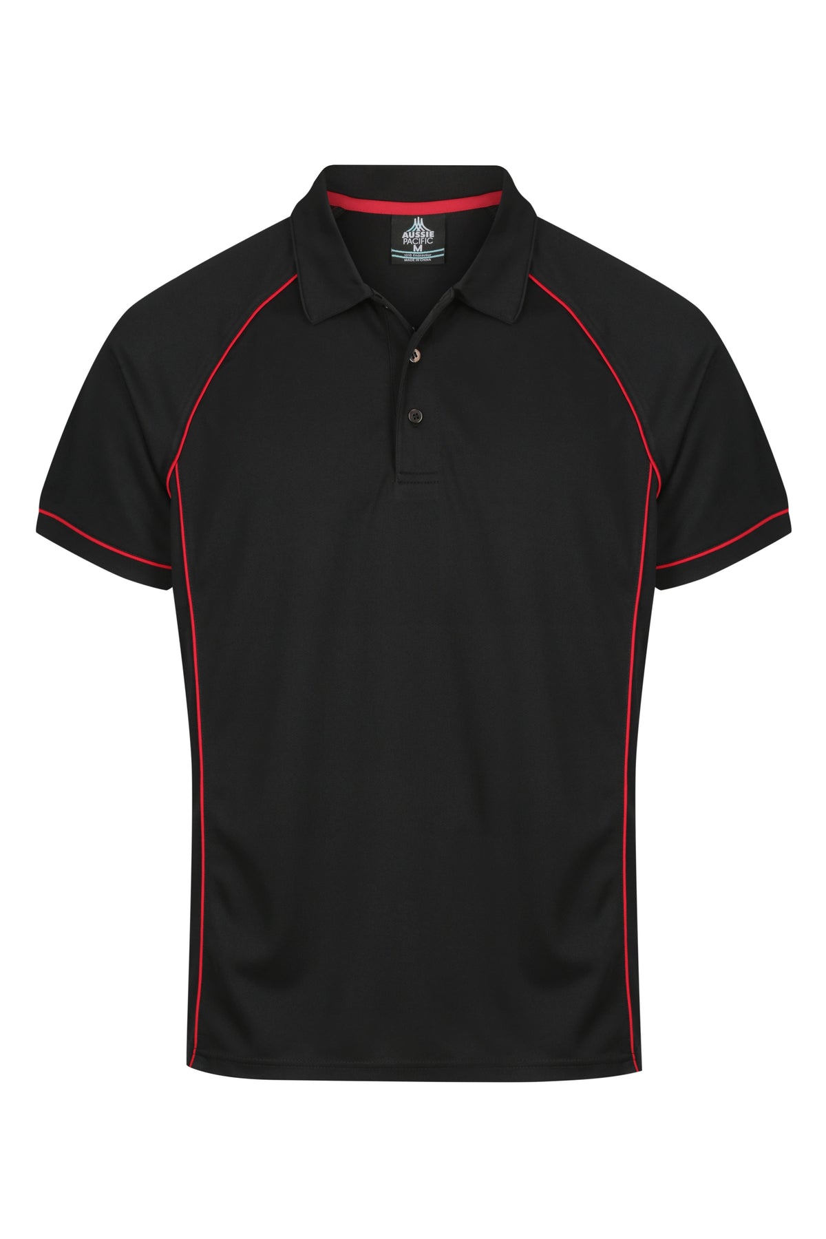 Aussie Pacific Endeavour Men's Polo 1310 - Black/Red