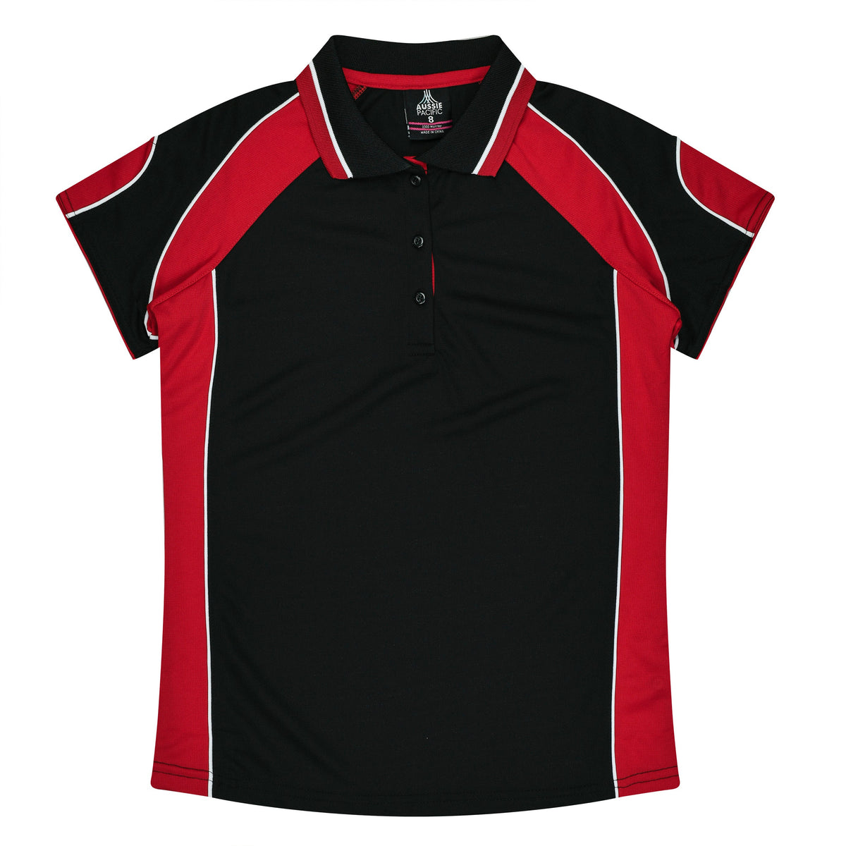 Aussie Pacific Murray Ladies Polo 2300 - Black/Red