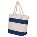 Soho Cotton Canvas Tote - Natural / Navy - Front