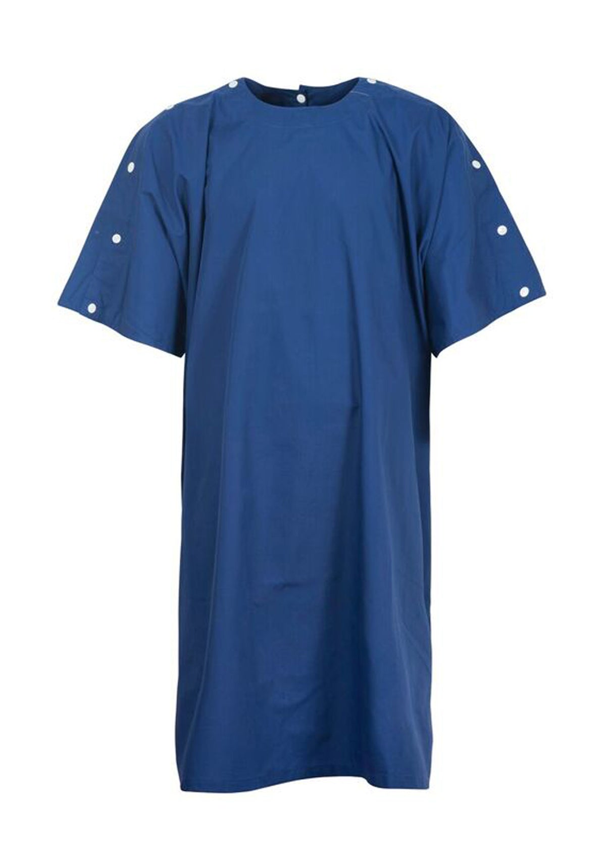 Bariatric Gown with Neck and Shoulder Studs - Dark Blue