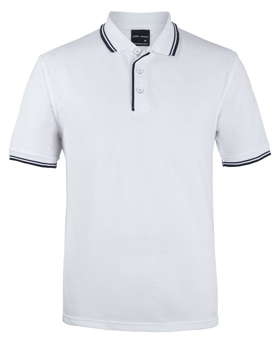 JB's Contrast Polo - White/Navy - Front