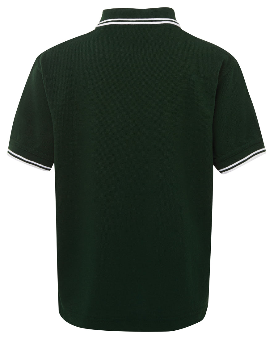 JB's Kids Contrast Polo - Bottle/White - Back