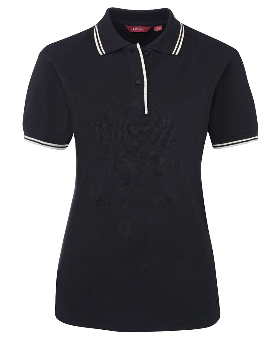 JB's Ladies Contrast Polo - Navy/White - Front