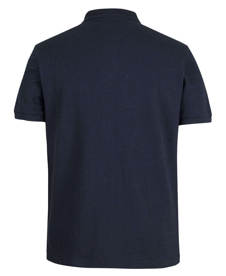 C of C 320g Popcorn Cotton Polo - Navy - Back