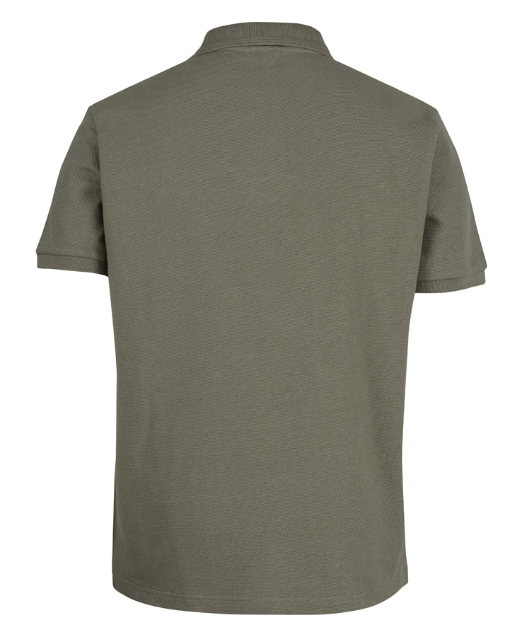 C of C 320g Popcorn Cotton Polo - Slate - Back