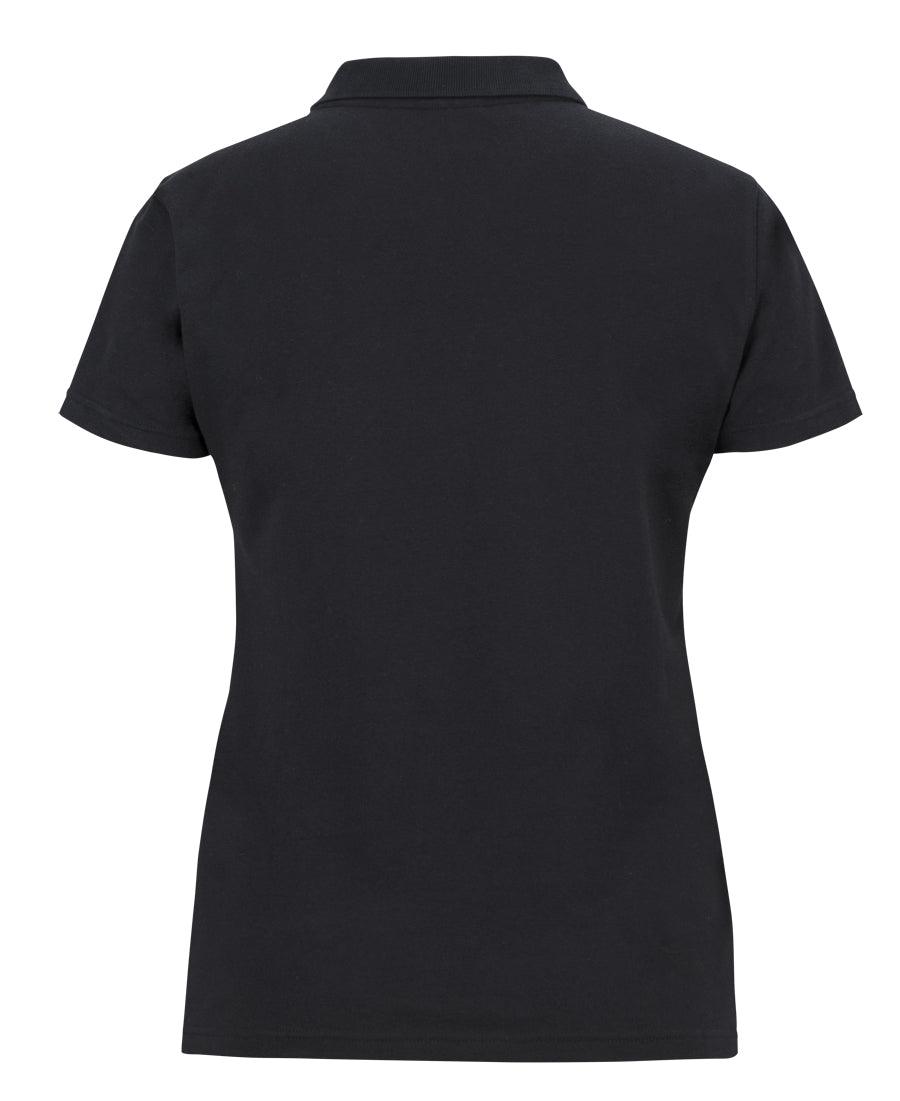 C of C Ladies Cotton S/S Stretch Polo - Black - Back