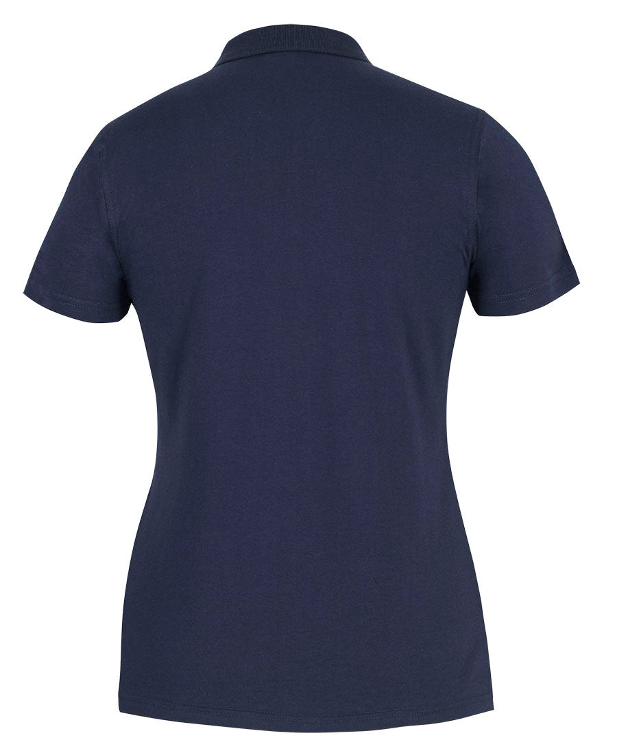 C of C Ladies Cotton S/S Stretch Polo - Navy - Back