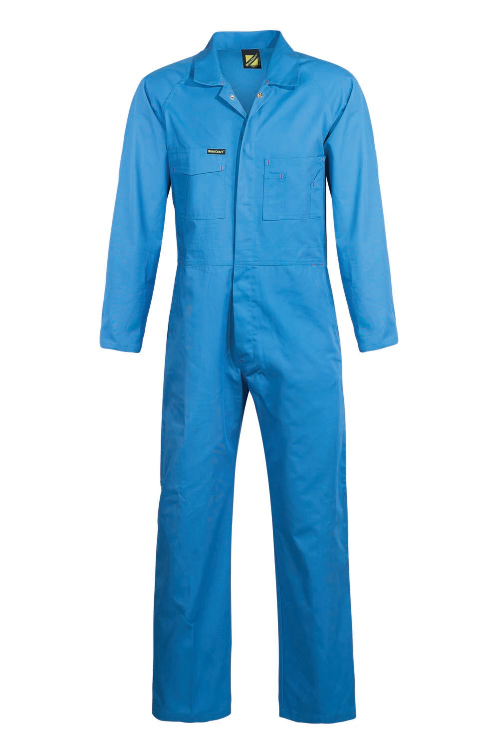 Poly/Cotton Coveralls - Mid Blue - Front