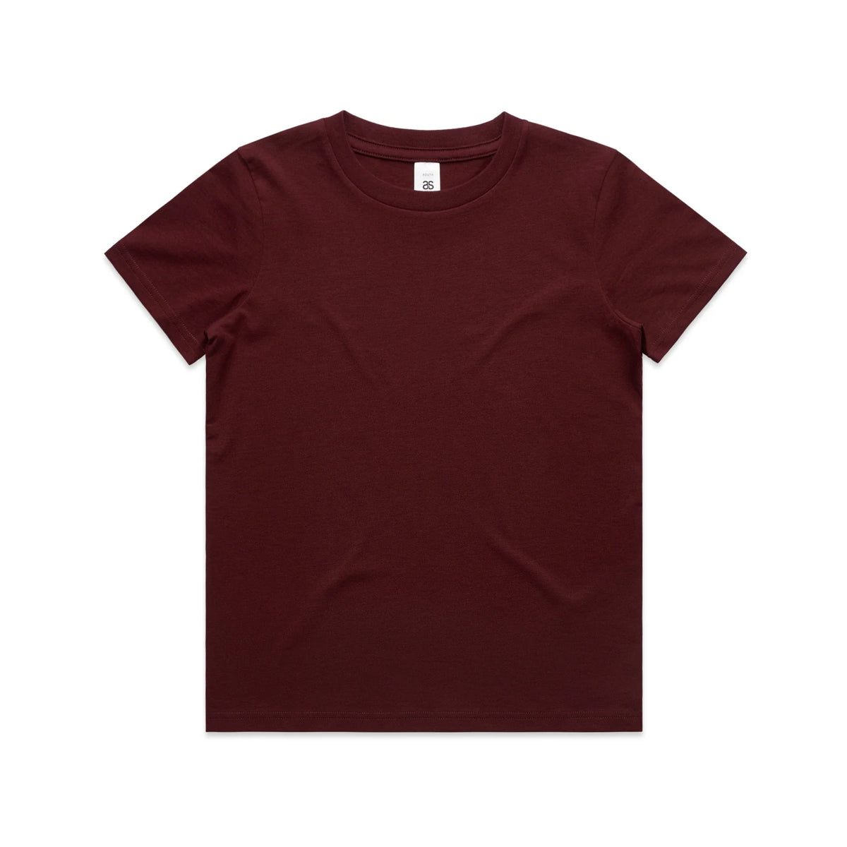 Youth Staple Tee 3006 - Burgundy - Front