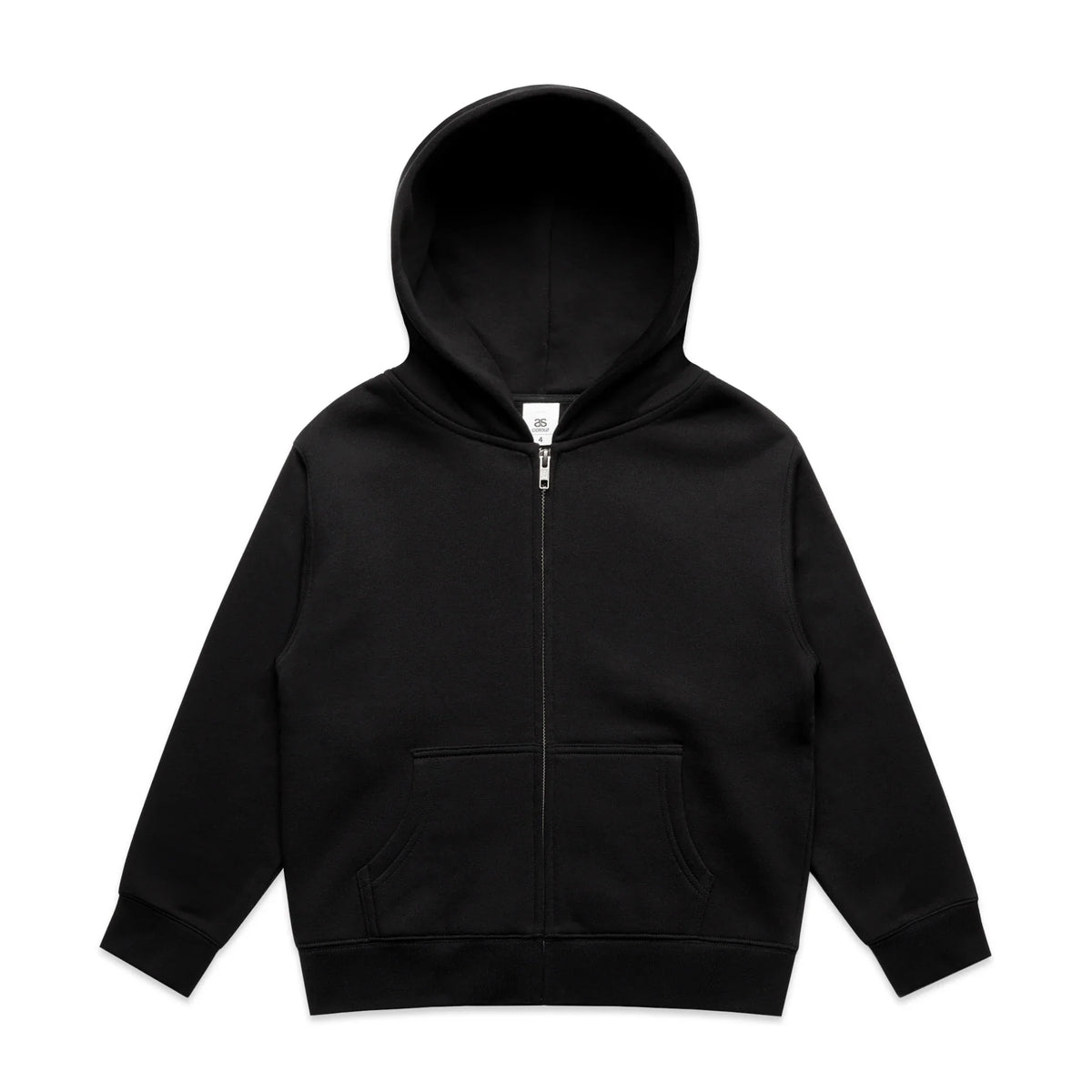 Kids Relax Zip Hood 3038 - Black - Front