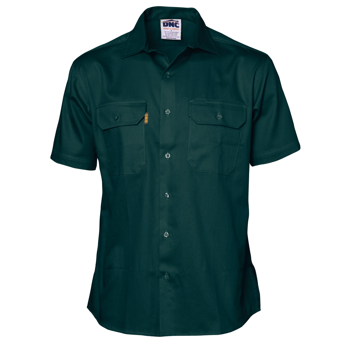 DNC Workwear Cotton Drill Work Shirt - Short Sleeve 3201