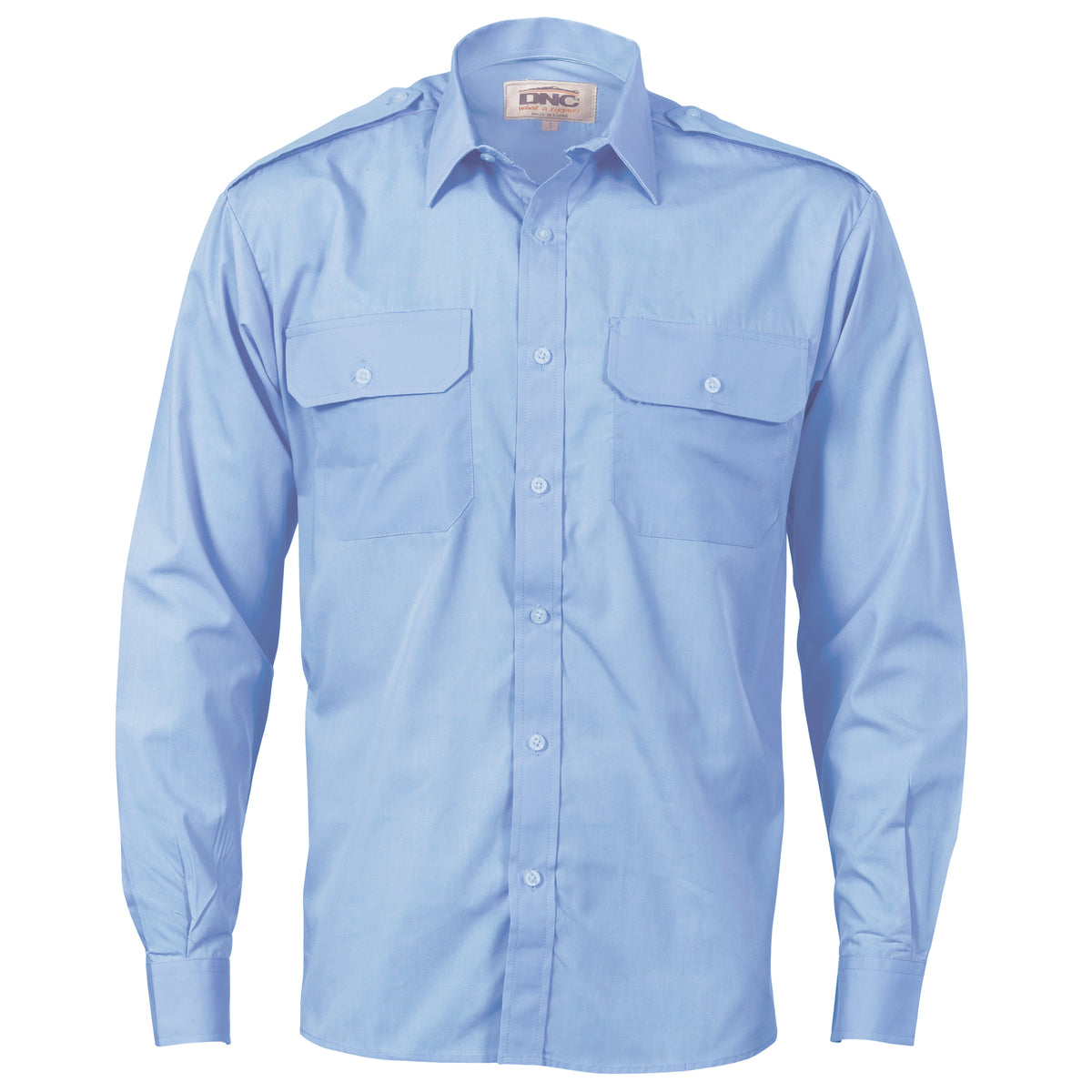 DNC Workwear Epaulette Polyester/Cotton Work Shirt - Long Sleeve 3214