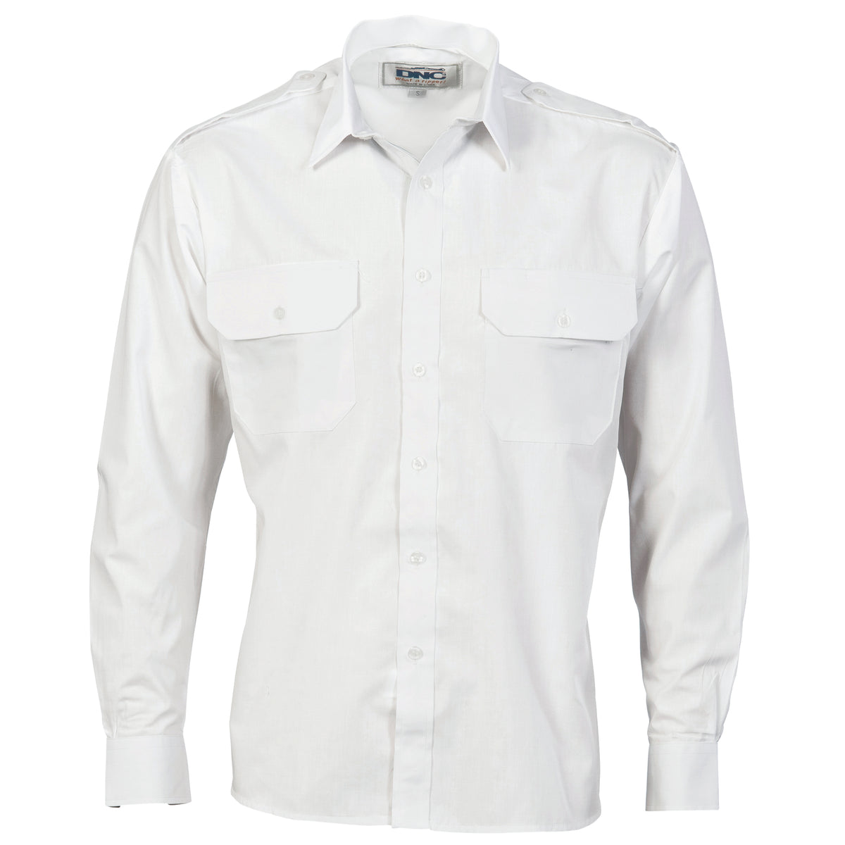 DNC Workwear Epaulette Polyester/Cotton Work Shirt - Long Sleeve 3214