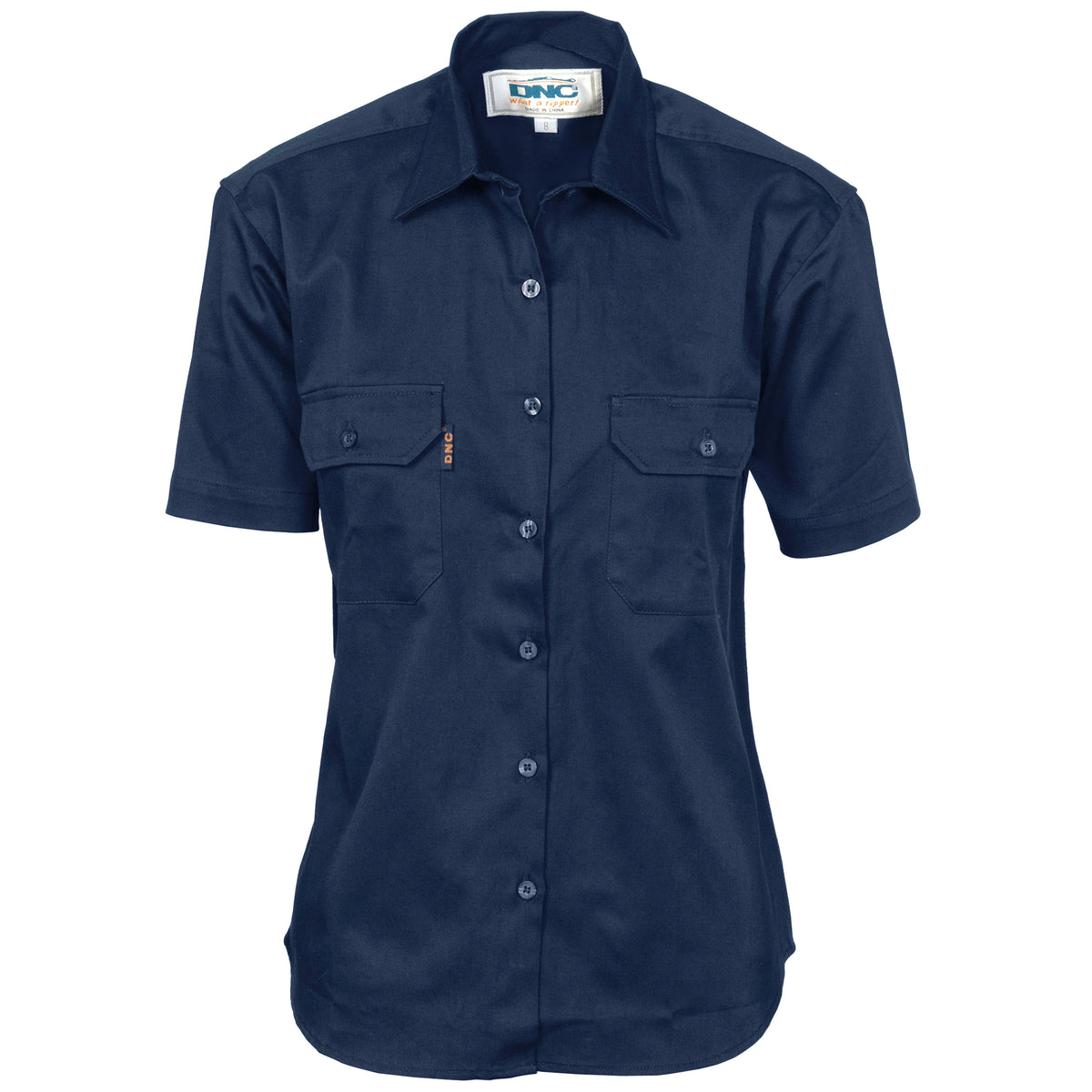 DNC Workwear Ladies Cotton Drill Work Shirt - Short Sleeve 3231